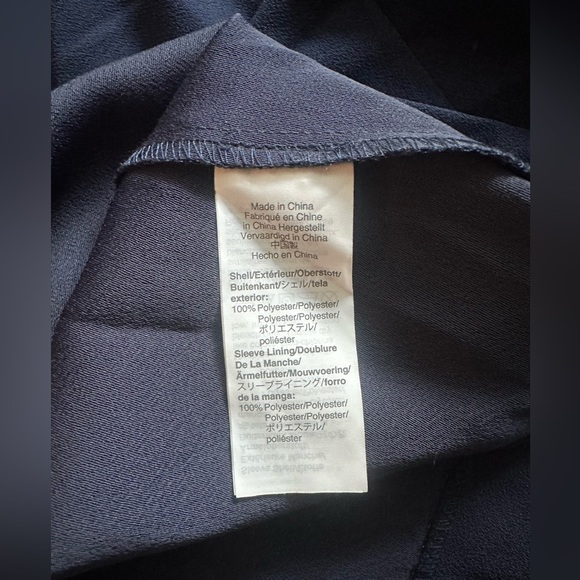 J.Crew Navy Top with Black Sequin Statement Sleeves | XXS | NWT - Picture 6 of 11